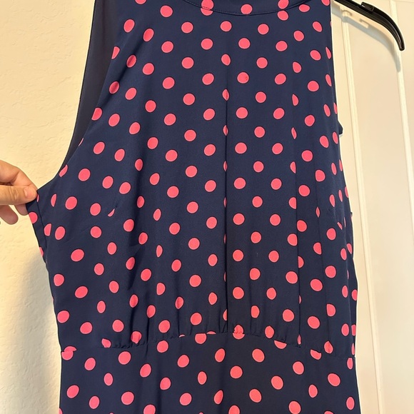 Sam Edelman Women’s Tiered Blue/Pink Halter Midi Party‎ Cocktail Dress Size 10 - Picture 4 of 14